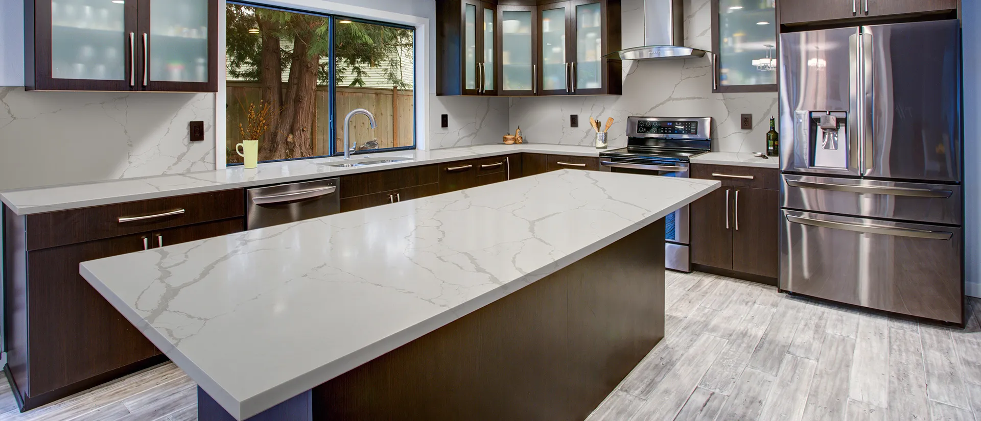 Buy New Calacatta Laza Quartz Countertops & Remnant Listings - Austin 